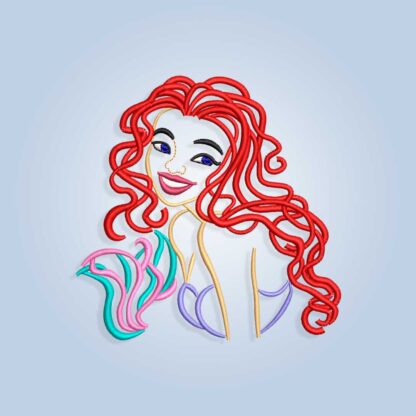 The Little Mermaid Ariel Embroidery design