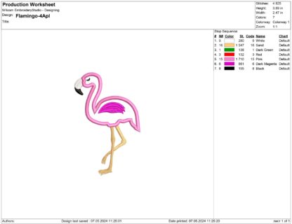 Flamingo applique files