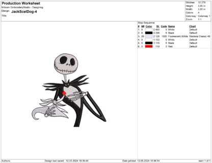 Skeleton embroidery design files - Image 2