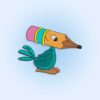 Pencil Bird embroidery design