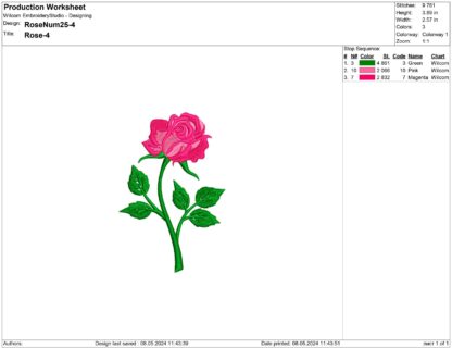 Rose Embroidery design