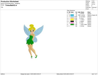 TinkerBell embroidery design