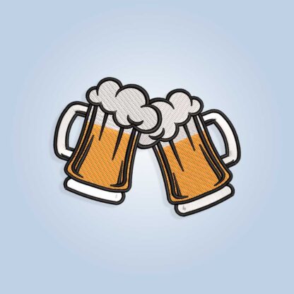 Beer Mugs Embroidery design