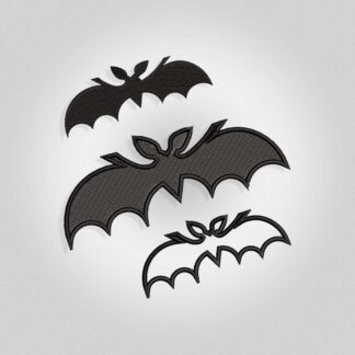 Bats and Moon Halloween Embroidery design