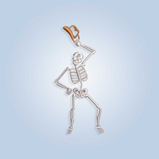 Dancing skeleton Halloween Embroidery design