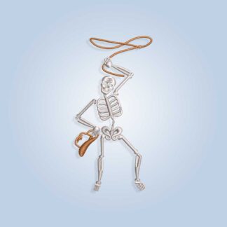 Dancing skeleton Embroidery design