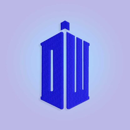 Doctor Who logo embroidery design