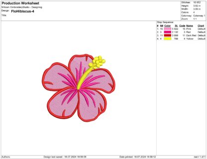 hibiscus embroidery design files