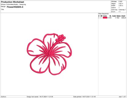 hibiscus embroidery design files