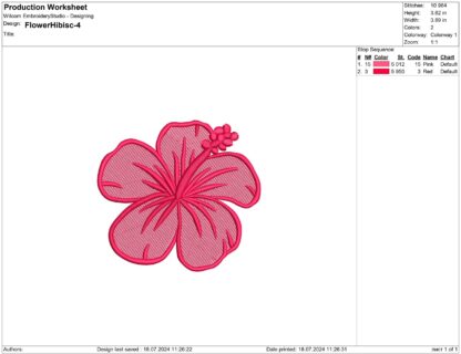 hibiscus embroidery design files