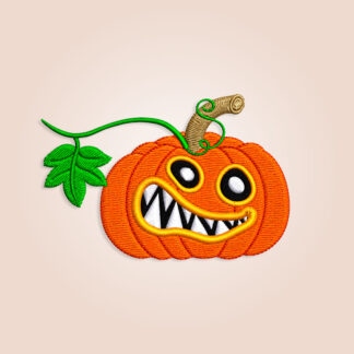 Halloween Angry Pumpkin Embroidery design