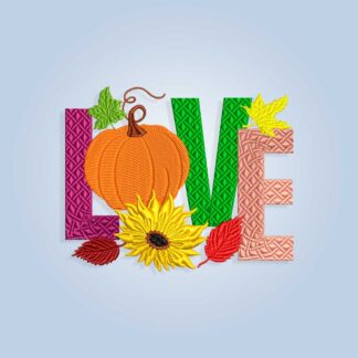 Love Halloween Pumpkins Embroidery design files