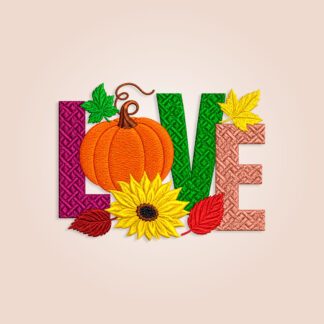 Love Halloween Pumpkins Embroidery design