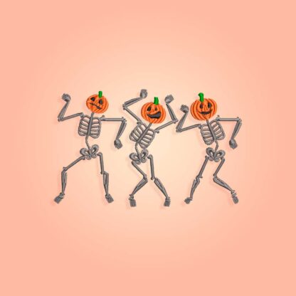 Dancing skeletons Embroidery design