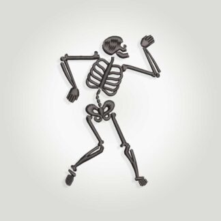 Dancing skeleton Embroidery design