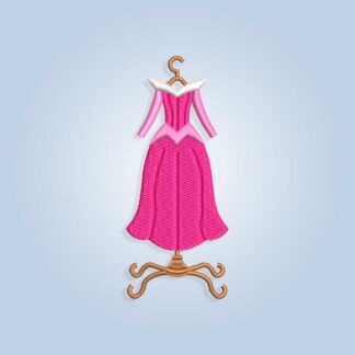 Princess dress on a hanger Embroidery design