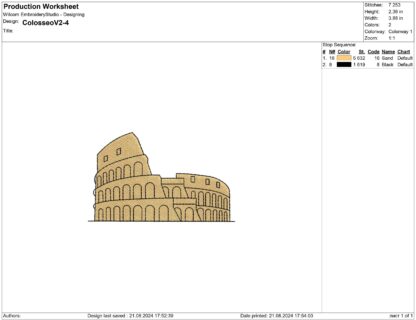 Colosseum Embroidery design