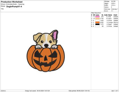 Halloween Dog Embroidery design