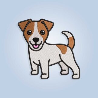 Dog Jack Russell embroidery design