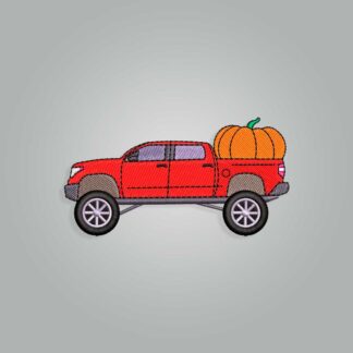 Toyota Halloween pumpkin truck Embroidery design