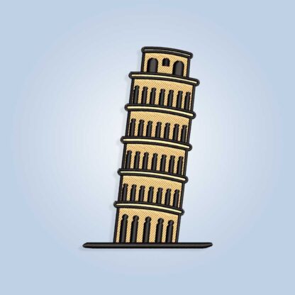 Leaning Tower of Pisa Embroidery design