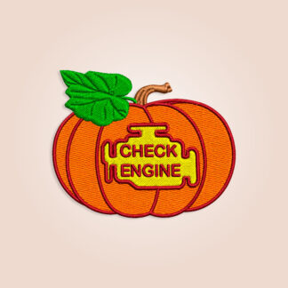 Check Engine Halloween Pumpkin Embroidery design