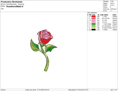 Rose Embroidery design