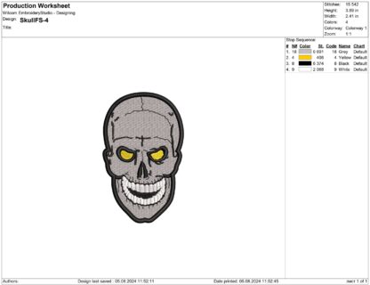 Skull Embroidery design