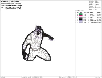 Black Panther applique files