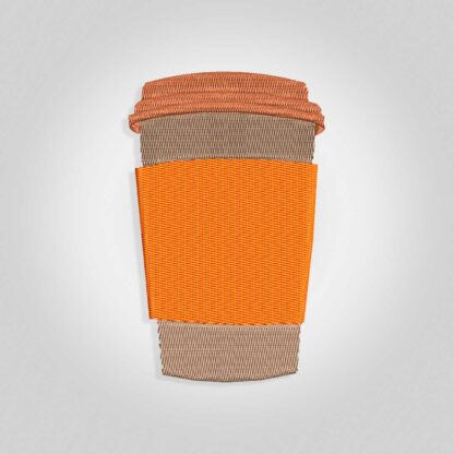 Paper coffee cup Embroidery design