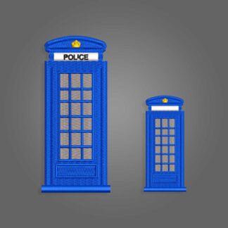 Doctor Who tardis embroidery design