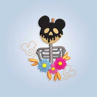 Halloween Mickey Mouse skeleton Embroidery design