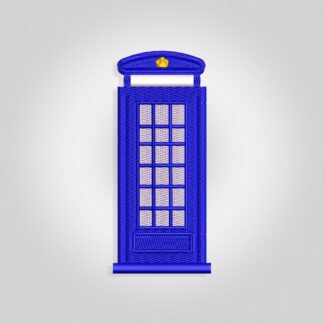 Doctor Who tardis embroidery design