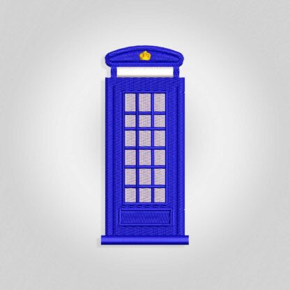 Doctor Who tardis embroidery design