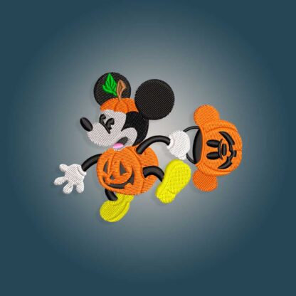 Halloween pumpkin suit Mickey Mouse Embroidery design