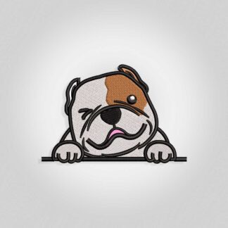 American bully dog Embroidery design