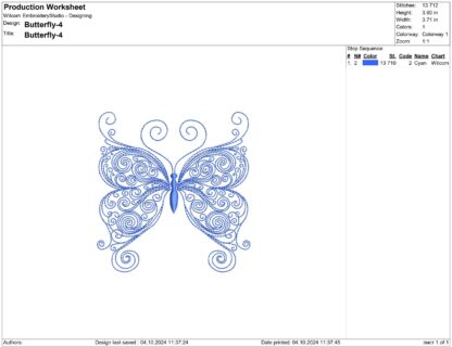 Butterfly Embroidery design