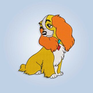 Dog Lady embroidery design