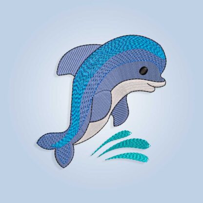 Dolphin embroidery design