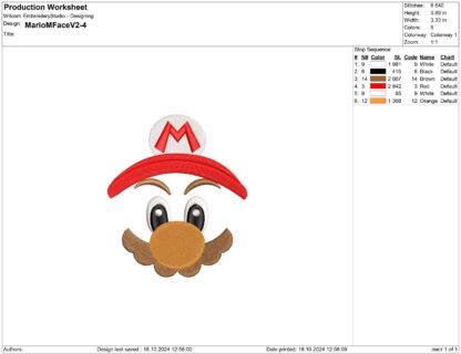 Mario Brothers Embroidery design