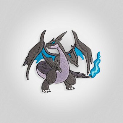 Mega Charizard Pokemon Embroidery design