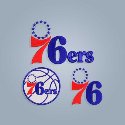 Philadelphia Seventy Sixers embroidery design