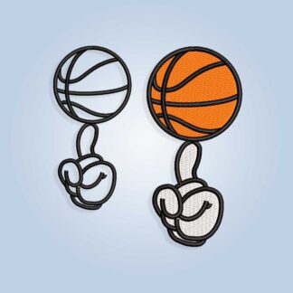 Spinning basketball Embroidery design