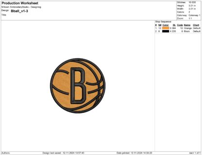 Brooklyn Nets Embroidery design