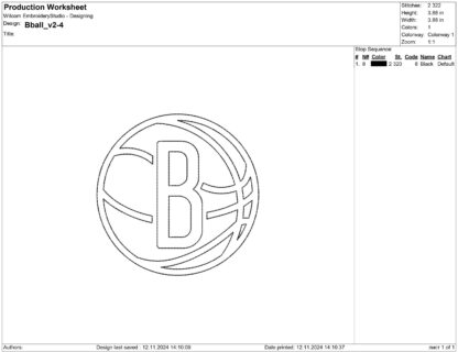 Brooklyn Nets Embroidery design