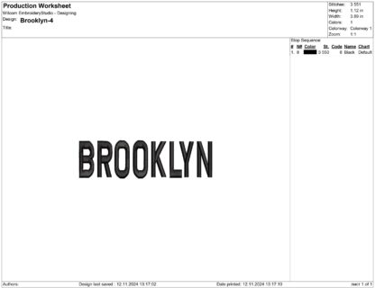 Brooklyn Nets Embroidery design