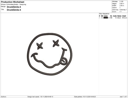 Nirvana smile Embroidery design