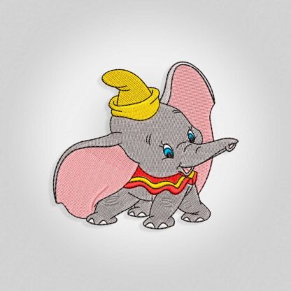 Baby elephant Dumbo embroidery design