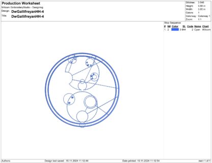 Doctor Who Gallifreyan embroidery design