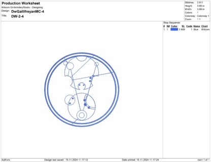 Doctor Who Gallifreyan embroidery design